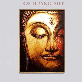 Profesionalių dailininkų, rankų darbo, aukštos kokybės abstrakti tapyba aukštos kokybės alyva tapybos aukso Budos ranka-dažytos auksinis Buda