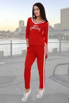 Raudonas kostiumas sportinis stilius Natalie