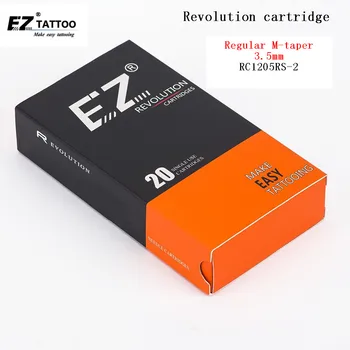 RC1205RS-2 EZ Revoliucijos Tatuiruotė Adatos Šovinių Raundo Shader M-taper3.5mm #12 0.35 mm, jei Sistema Mašina ir Spaustuvai, 20 vnt. /dėžė