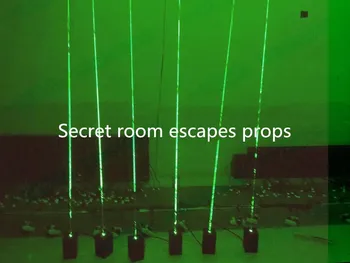 Realiame gyvenime žaidimai pabėgti kambarys rekvizitai Žalia lazerio siųstuvas, Storas ir plonas šviesos kambarys pabėgti žaidimas
