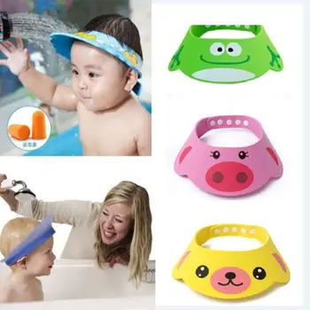 Reguliuojama Kūdikio Saugumo Vonia Produkto Vaikams, Cartoon Keičiamo Dydžio Dušo Kepuraitė Vonia, Maudymosi Šampūno Kepurė Hat Plauti Plaukų Shield Bžūp