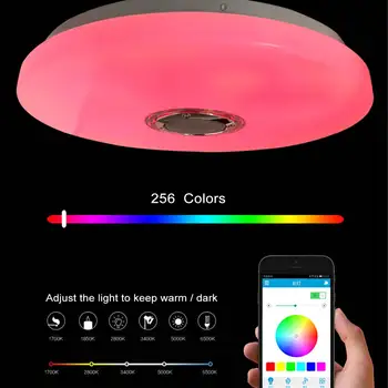 RGB šviesos srautą galima reguliuoti Muzikos Lubų Apšvietimas Nuotolinio&APP Kontrolės LED Lubų šviestuvas 