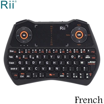 Rii i28 Apšvietimu prancūzų Klaviatūros 2.4 GHz Mini Belaidė Klaviatūra Skristi Pelė su TouchPad Android TV Box Mini KOMPIUTERIS Nešiojamas