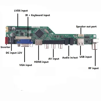 Rinkinys QD14TL01 Nuotolinio 1280x800 Valdiklio plokštės Ekranas LCD Skydelis Garso Signalas, LED 30pin 1 lempos TV VGA, HDMI, USB, AV Monitorius 14