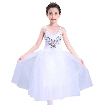 Romantiška Baleto Mdc Kostiumai Vaikams Dirželiai Ilgai Tiulio Swan Ballerina Šokių Suknelę Mergaitėms Čiuožimo Suknelė Tiktų Komplektai