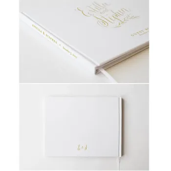 Rose aukso Vestuvių Svečių Knyga Užsakymą elegantiškas horizontalus Svečių knygos Alternatyva idėjų knyga svečias prisijunkite knygos gimtadienio nuotraukų albumas
