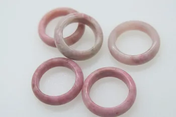 Rožinė Rhodochrosite pobūdžio žiedas 17-18mm didmeninė karoliukai pobūdžio žiedas puikus žiedas mergina