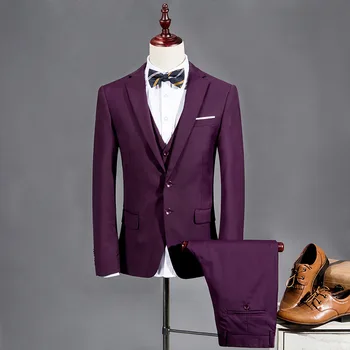 Rudenį naujų korėjos versija savęs auginimo vyrų kostiumas trijų dalių verslo atsitiktinis profesinės kostiumas suknelė suknelė striukė