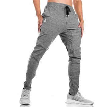 Rudenį streetwear naujas slim atsitiktinis kelnės mados vyriškos kelnės jogger fitneso medvilnės sweatpants siuvinėjimas logotipas vyriški drabužiai