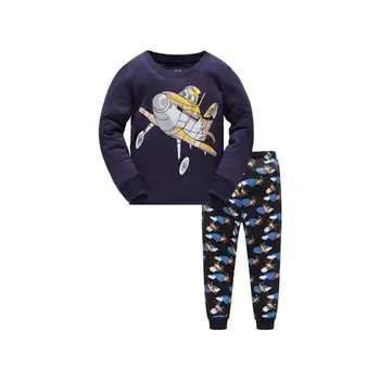 Rudenį Vaikų Berniukų, Mergaičių Drabužiai, Kūdikių Pižama ilgas Rankovėmis Superhero Cartoon Vaikų Princesė Sleepwear