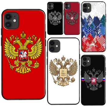 Rusijos Federacijos herbas, Vėliava Atveju iPhone, 11 Pro Max XR X XS Max SE 2020 5S 6S 8 7 Plius 12 Pro Max mini Dangtis