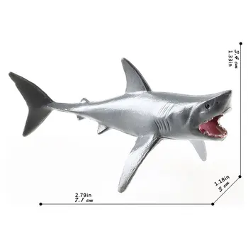 Ryklys Vaikų Modeliavimas Vandenyno Pasaulio Laukinių Gyvūnų Plastikiniai Modelis Statinio Kietas Modelis Žaislai, Papuošalai Apdailos Ryklys