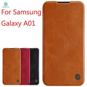 Samsung Galaxy A01 Odinis Dėklas Aukštos Kokybės Flip Case For Samsung Galaxy 01 Odinis Dangtelis, Skirtas 