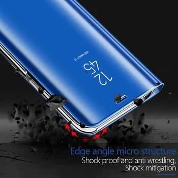 Samsung Galaxy A51 Atveju Luxury Smart Veidrodis Peržiūrėti Odos Flip Case for Samsung Galaxy A31 Stovėti Padengti Telefono Korpuso Coque
