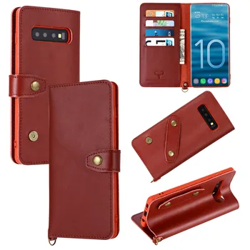 Samsung galaxy S10 plius S10E G973 G970 G975 S10P S10+ Odinis dėklas flip cover telefono, piniginės, kortelių lizdai kišenėje coque korpusas