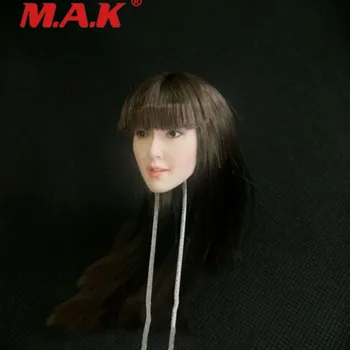 Sandėlyje KUMIK 1/6 Kario Vadovas Drožyba Modelis Xiu Zhi Nacionalinės Pirmoji Meilė KM038 Plaukų Transplantacijos Moterų Galvos Drožyba