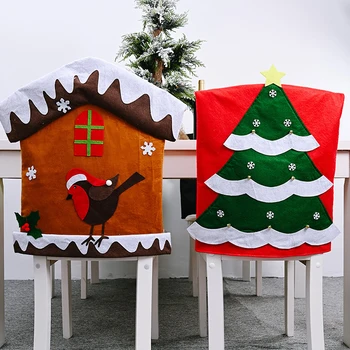 Santa Hats Kėdės Apima Atgal Apima Virtuvės Kėdės Apima Rinkiniai Kalėdų Atostogų, Švenčių Dekoro Apima Virtuvės Plokštė Gyvenimą Produktus