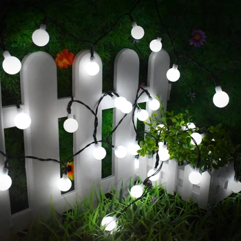 Saulės Lauko String Žibintai 30 LED Vandeniui Kamuolys Kalėdų Lempos Saulės energija Varomas Žvaigždžių Pasakų Šviesos Sodo Namo Kieme Šalys