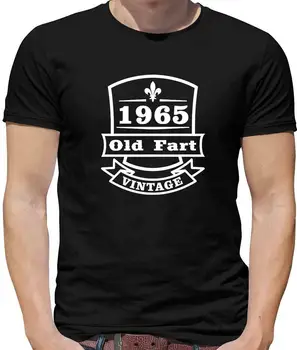 Senas Bezdalius Metų 1965 Vyrai T-Shirt - Vintage - 54-ojo Gimtadienio - 54 - Amžius -Gimimo Metai