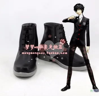 Shin Megami Tensei: Persona 5-Ų Amamiya Akira Kurusu cosplay batai Batai Užsakymą 3770