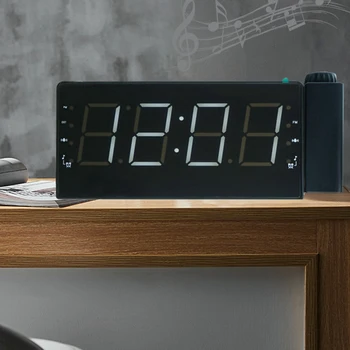 Skaitmeninis Daugiafunkcį žadintuvai, Vibracijos Projekcija Laikrodis-Žadintuvas su LED Ekranas, Miegamojo