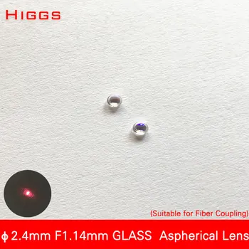 Skersmuo 2,4 mm fokusavimo ilgis 1.14 mm asferiniai Stiklo lazerio fokusavimo objektyvas Optinis collimating objektyvo AR dengtų Pluošto Kartu objektyvo