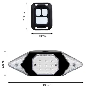 Smart Posūkio Signalo Dviratį Dviračiu Užpakaliniai Žibintai USB Įkrovimo Dviračių Galinis Žibintas Nuotolinio Valdymo Įspėjimas LED Lempos Priedai