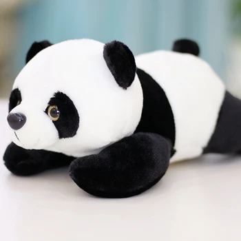Smulkių Gyvūnų iškamšų Mielas Panda Miega Iškamšos Minkštas Žaislas Merginos Gimtadienio Peluches Grandes Kawaii Apdaila Kambario KK60MR