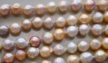 Spalvingas 12-13mm gamtos sur mar kasumi rosa perla necklace18inch Gamyklos Didmeninė kaina Moteris Dovaną žodis Papuošalai nemokamas pristatymas