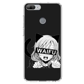 Sugoi Senpai Anime waifu Padengti Telefoną Atveju Huawei Y5 Y6 Y7 Y9 2019 Garbę 8A 8S 8X 7A 7X 9 10 20 Lite Pro 10i20i V30 Coque Ji