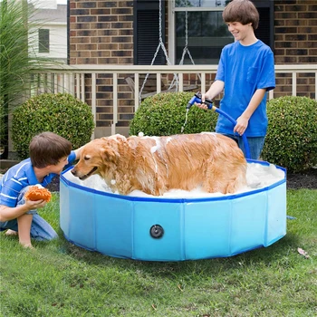 Sulankstoma vaikų baseinas gyvūnų vonia Sustorėjimas medžiagos šuo vonioje, baseine pet vonia Kūdikių vandenyno kamuolys baseinas