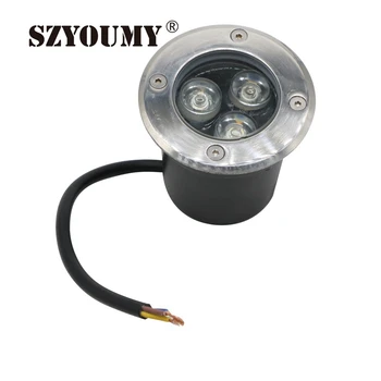 SZYOUMY 3W LED Požeminės Lempos Palaidotas Inground Šviesos 2 Metų Garantija Lauko Sodo Lempos IP67 DC12V AR AC85-265V