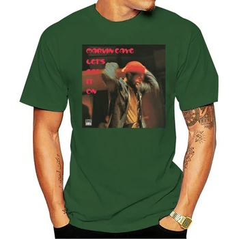 T-shirt Moterų Marvin Gaye Let ' s Get It On trumpomis Rankovėmis Juoda