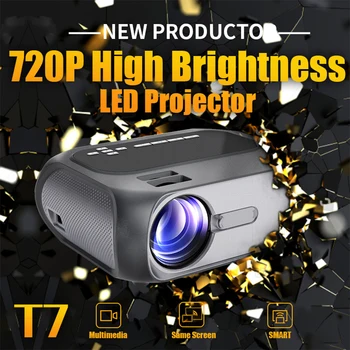 T7 Nešiojamų Smart Projektorius 720P HD Multimedia Projektorius Žiūrėti Filmą Filmas Multimedia Media Player T7 Vaizdo Projektorius