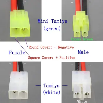Tamiya stiliaus jungtis vyrų ir moterų 10cm, 50cm 30cm 14/16AWG minkšto silikono pratęsimo švino RC hobis kabelio pajungimo jungtys