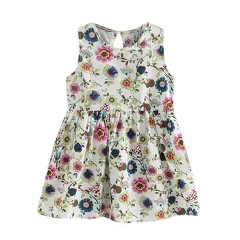 TELOTUNY 2020 metų vasaros Gėlių mergaičių suknelės Bamblys Mergaičių Vasaros Princesė Spausdinti Vaikams, Kūdikių Šalis Vestuvių Rankovių Suknelės 5.8