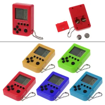 Tetris Mini Nešiojamą Vaikų Žaidimų Konsolės Kapsulė Žaislas Built-in Žaidimai 26 Naudoti Klavišą Grandinės Žiedas Dovana Atsitiktine Spalva