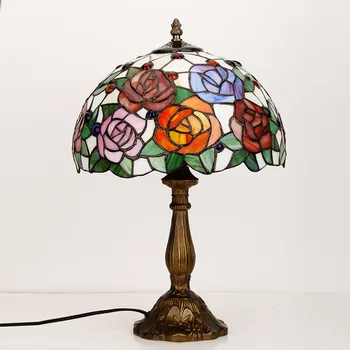Tiffany Stalo Lempa vitražas Europos Baroko Klasikinis už Kambarį E27 110-240V