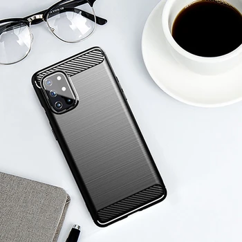 Tinka 1+OnePlus8T Mobiliojo Telefono Atveju, Anti-Drop Silikono TPU Šepečiu Minkštas Apsauginis Atveju