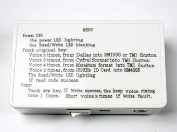 TM RDA Kopijuoklis popierinės kopijavimo aparatų matricos nešiojamą RW1990 TM1990 TM1990B ibutton DS-1990A I-Mygtuką 125KHz EM4305 T5577 EM4100 TM kortelių Skaitytuvas
