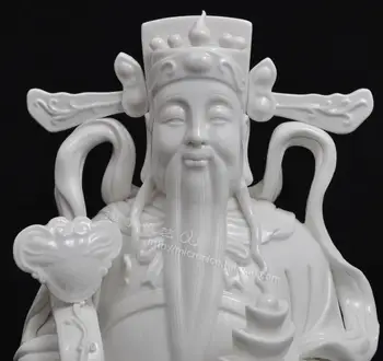 Turtų Dievas, kaip 16 colių Figūra Dehua balto porceliano keramikos amatų dovana apdailos didelių Namų Dekoravimo fukurokuju s
