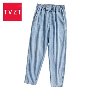 TVZT 2020 Naujos Haremo Kelnės Derliaus Aukšto Juosmens Džinsai Moteris Slim Stiliaus Pieštuku Jean Streetwear Mygtukai Užtrauktukas Ponios Džinsai