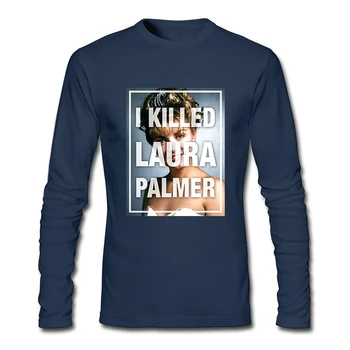 Twin Peaks aš Žuvo Laura Palmer T-shirts Mens CrewNeck ilgomis Rankovėmis Medvilnės Kietas Vyrų T Shirts Azijos Dydis