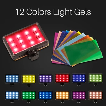 Ulanzi CardLite Mini LED Vaizdo Šviesos, šviesos srautą galima reguliuoti Nešiojamų 5500K Fotografijos Apšvietimo 