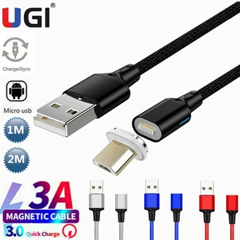 UNIJA 3A Magnetinio Kabelis, Mikro USB Kabelis USB C C Tipo Kabelio 