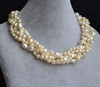 Unikalus Perlų papuošalų Parduotuvėje Vestuvių Perlų Vėrinį Balta Baroko Originali Gėlavandenių Perlų Vėrinį Fine Jewelry Vestuvių Dovana