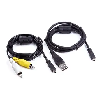 USB Duomenų Sinchronizavimo +A/V TV Vaizdo Kabelį, Laidą Fuji Fujifilm Finepix S1500 fd Fotoaparatas