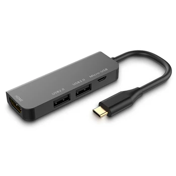 USB Koncentratorių, C Tipo HDMI USB2.0/USB3.0/HDMI/Micro-USB 1080P Adapteris, skirtas Kompiuteris, Projektorius, TV iPod TV Box Išmanųjį telefoną