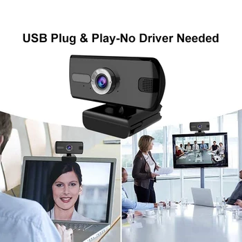 USB Web Kamera 1080P HD web Kamera su Mikrofonu Kompiuterio Vaizdo skambučiams Tinklo Mokymo Mokymosi Internetu Fotoaparatas Greitas Pristatymas