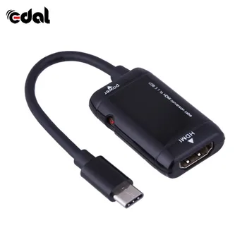 USB3.1 C Tipo HDMI video konvertavimo kabelio Adapterio Kabelis, 1080P Vyrų ir Moterų HDMI Konverteris MHL Funkcija telefonų